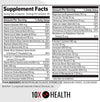 10X Health Optimize Methylated Multivitamin supplement facts