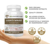 Real Mushrooms Organic Lion’s Mane Mushroom Capsules – 120 Count